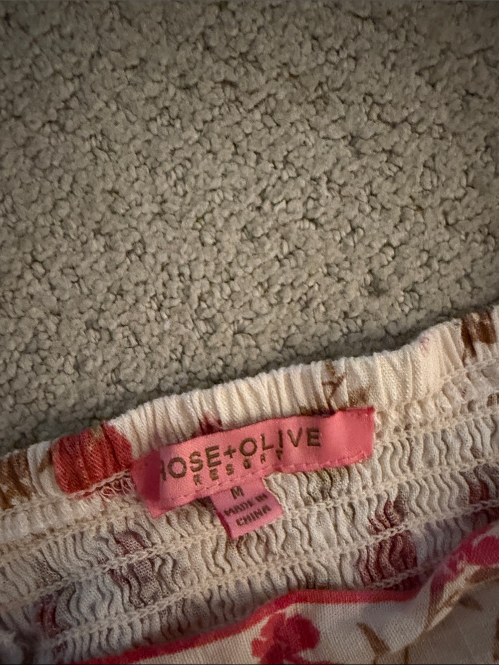 Rose & Olive Cream and Pink Floral Two-Piece Skirt Set - Picture 2 of 2
